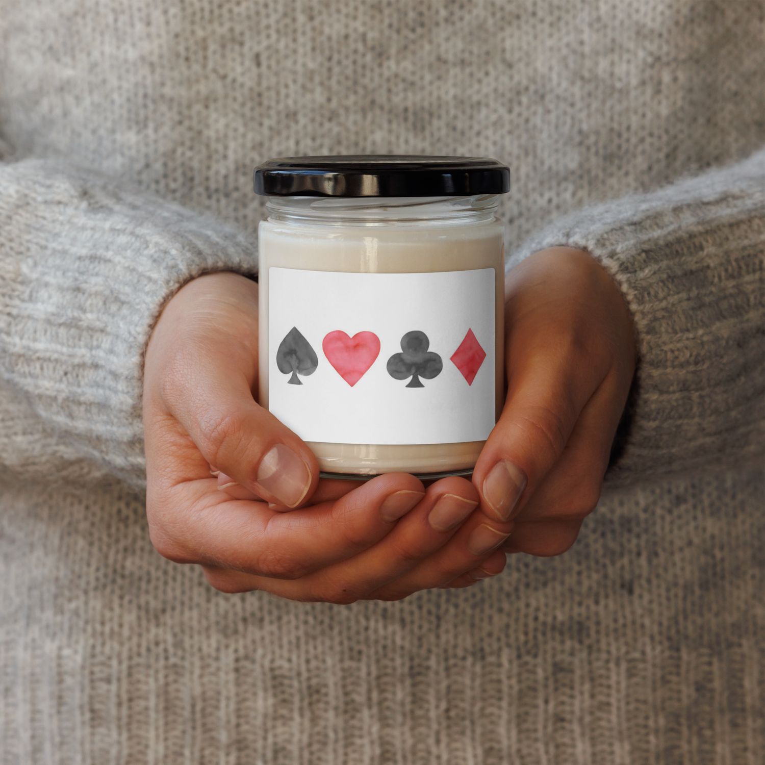 Playing Card Suits Scented &amp; Unscented Soy Candle