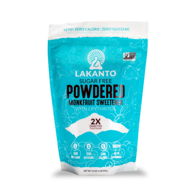Lakanto Monkfruit Sweetener, Powdered - 16 oz Lakanto Monkfruit Sweetener, Powdered - 16 oz