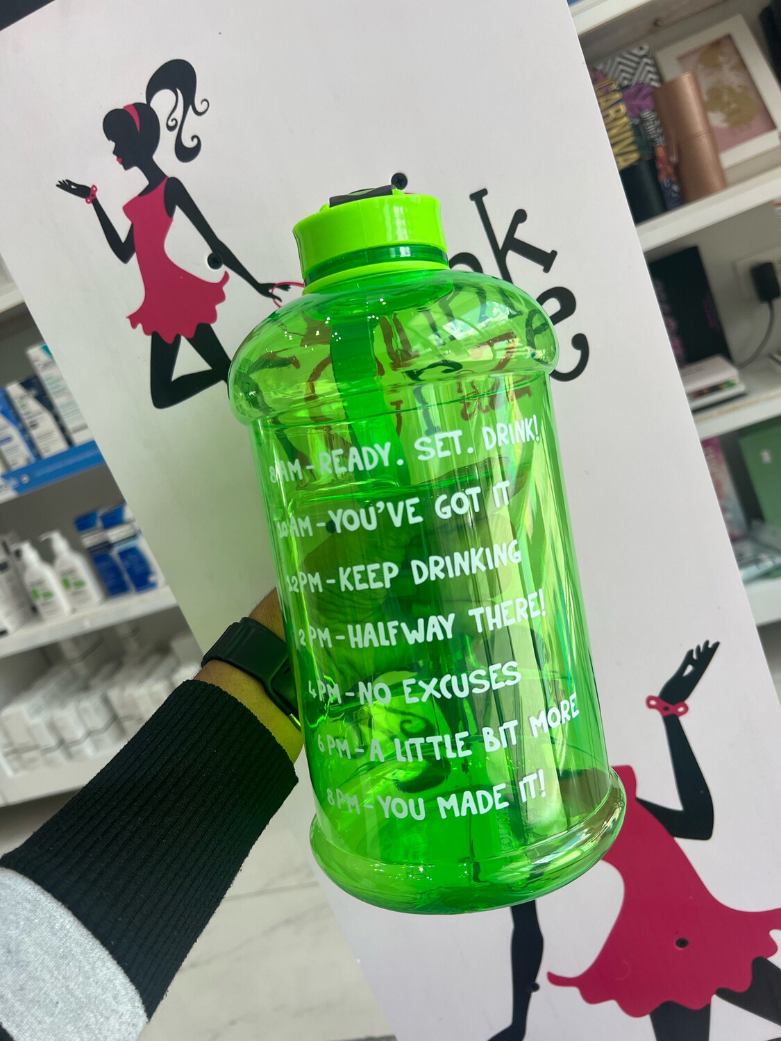 Lime Green 2.2L Water Bottle