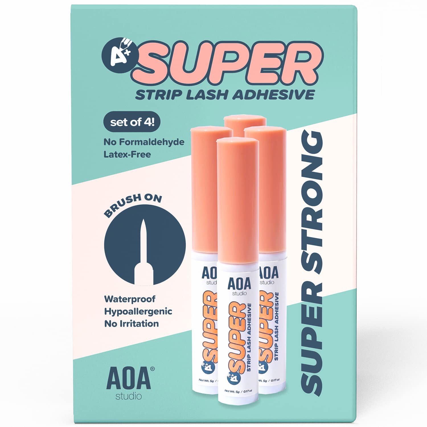 AOA Studio 4 Pack Super Strip Lash Glue (Clear)