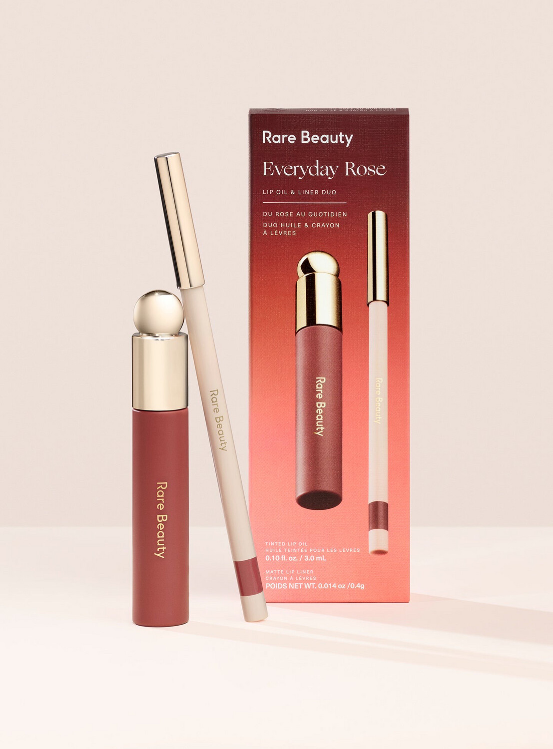 Rare Beauty Everyday Rose Lip Oil And Liner Duo