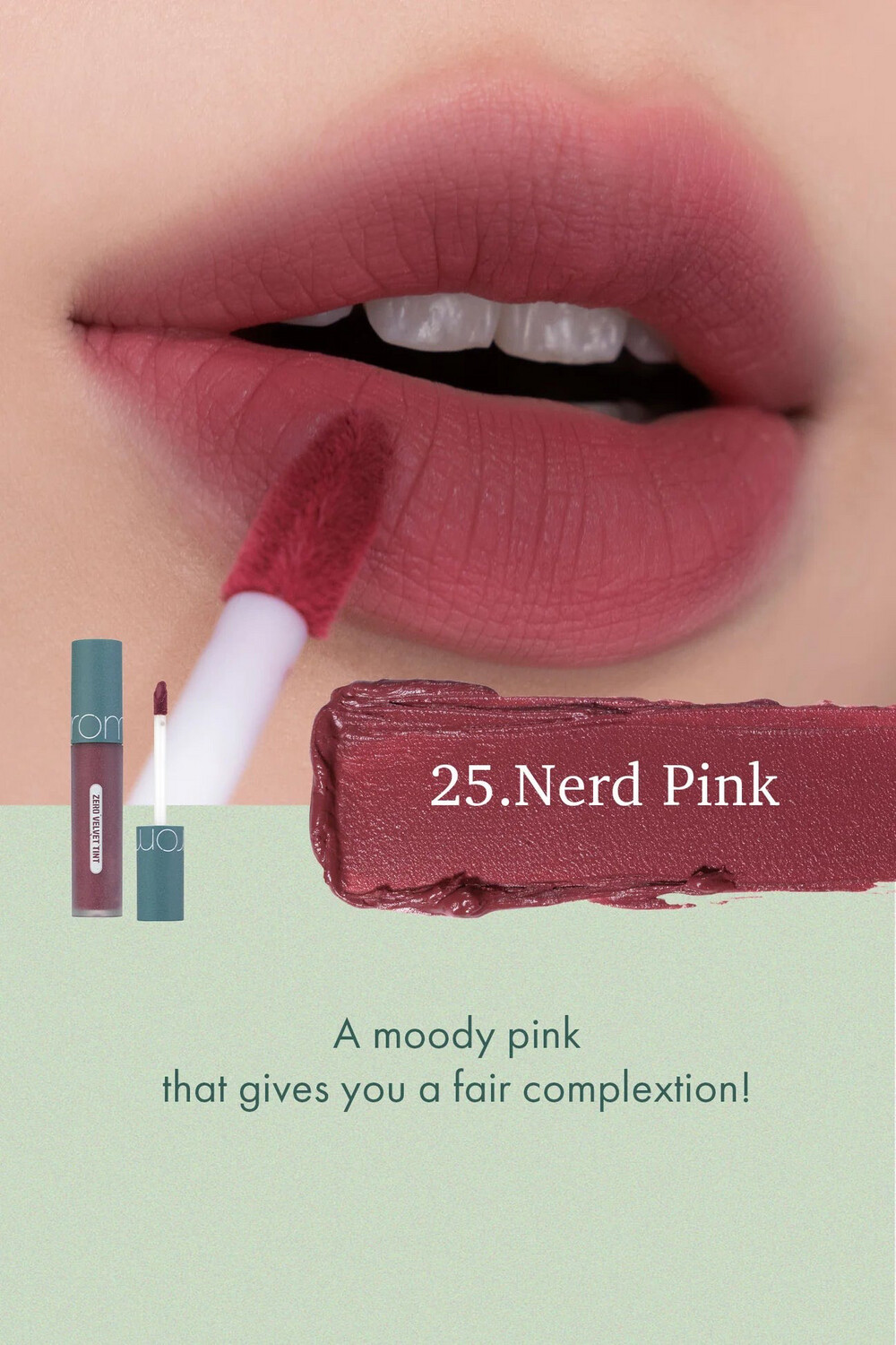 ROM&amp;ND Zeros Velvet Tint ‘25 Nerd Pink’