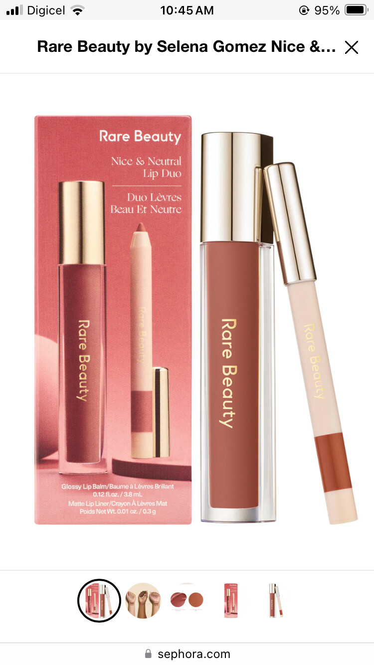Rare Beauty Nice &amp; Neutral lip Gloss And Liner Duo