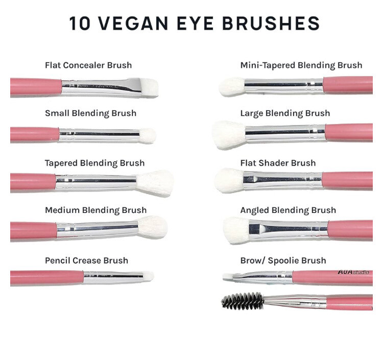 AOA Pink Eye Brush Set .