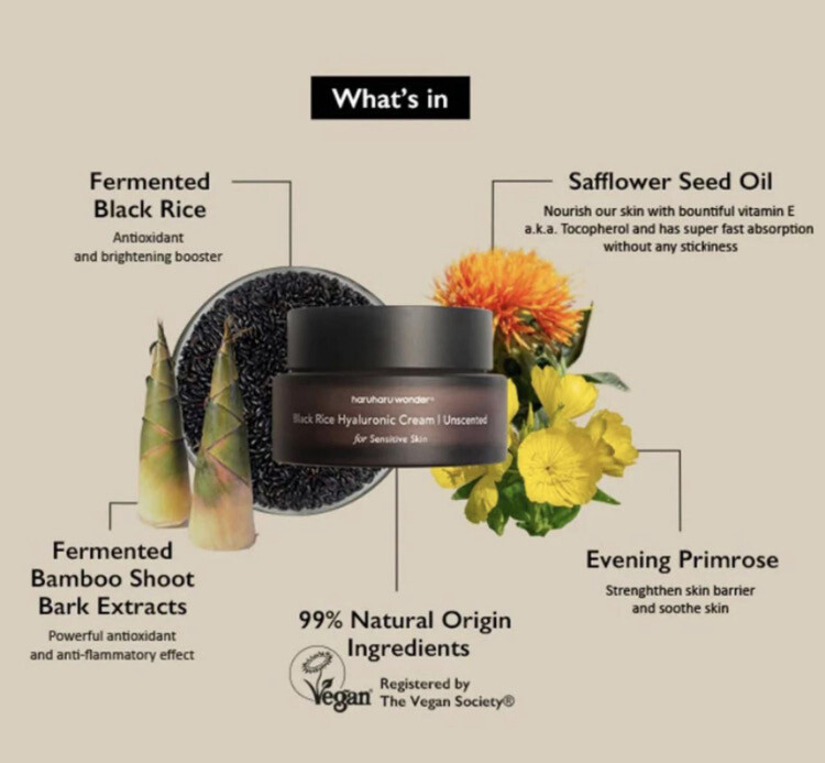 Haruharu WONDER Black Rice Hyaluronic Cream Unscented