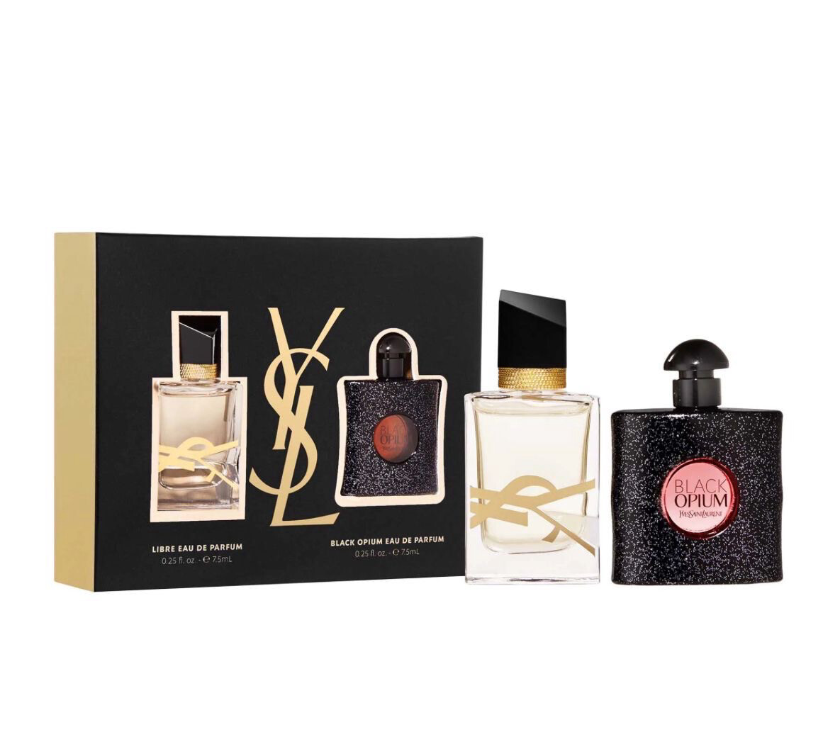 Yves Saint Laurent Mini Black Opium &amp; Libre Eau de Parfum Set.