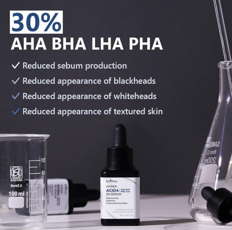 ISNTREE Hyper Acid AHA BHA PHA LAH 30 Serum