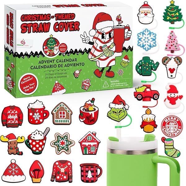 Christmas -Themed Stanley Straw Advent 📆🎄