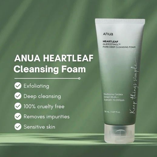 Anua HEARTLEAF QUERCETINOL PORE DEEP CLEANSING FOAM