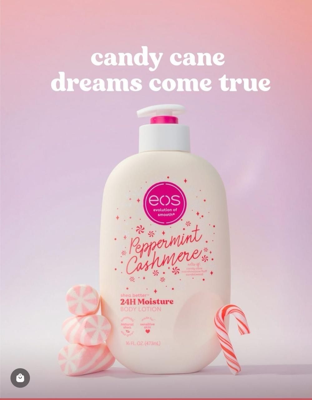 Eos Shea Better Holiday Body Lotion – Peppermint Cashmere 🍭.