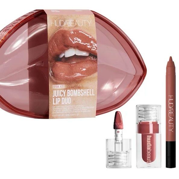 Huda Beauty Juicy Bombshell Lip Gloss + Liner Set!