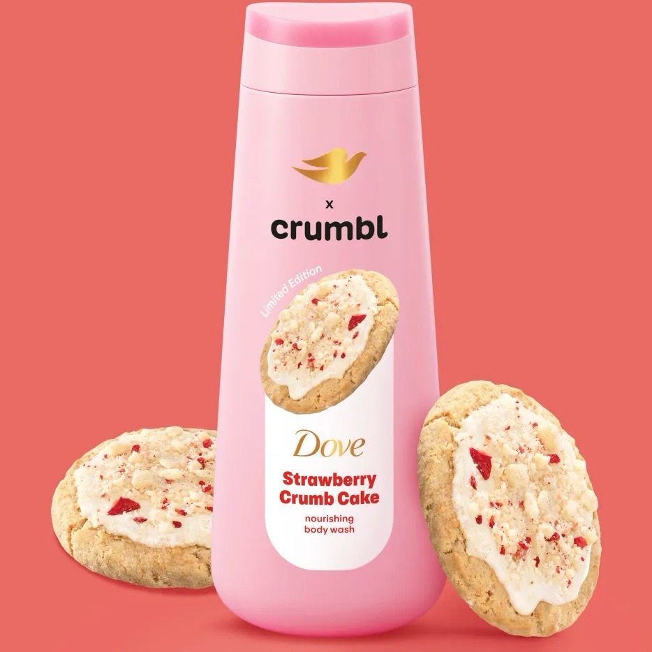 Dove Crumbl Body Wash (Strawberry Crumb Cake )🧁🍓