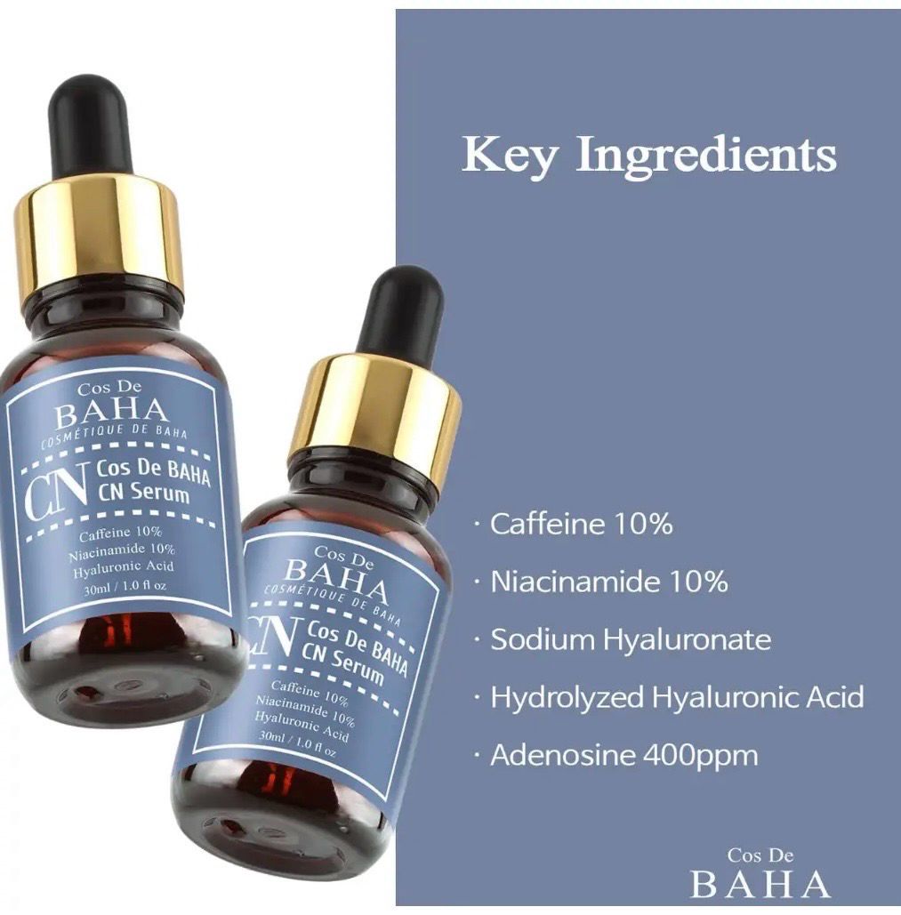 Cos De Baha Caffeine 10% + Niacinamide 10% Serum .🤍