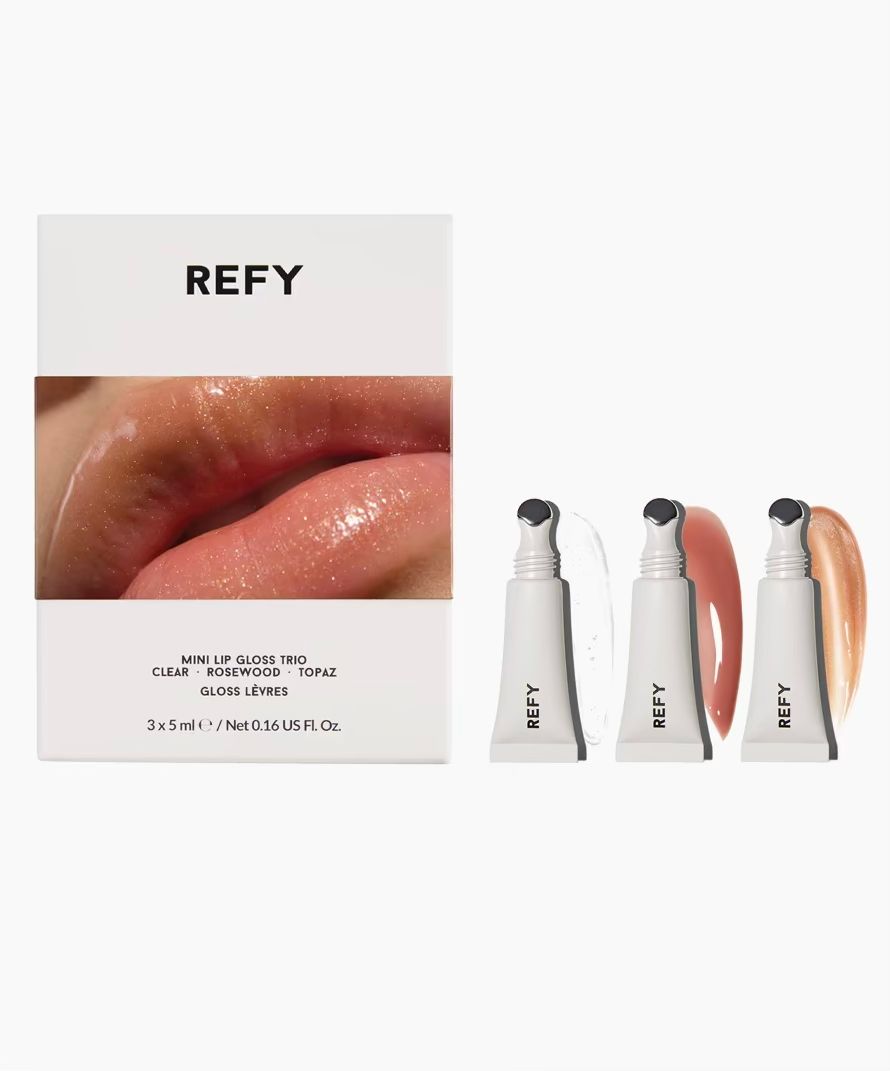 REFY MINI LIP GLOSS TRIO SET.🤍
