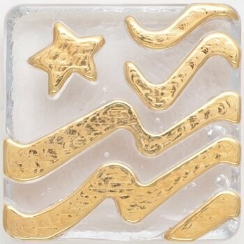 3" American Flag - Gold