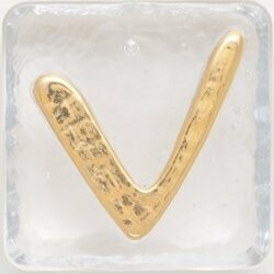 2.5" Letter V- Gold