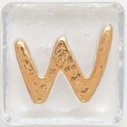 2.5" Letter W- Gold