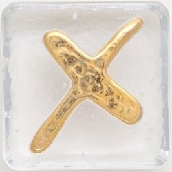 2.5" Letter X- Gold