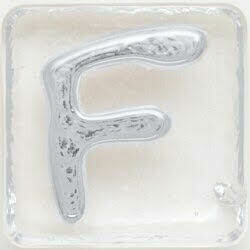 2.5" Letter F - Platinum