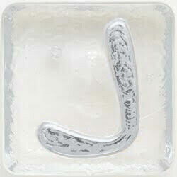 2.5" Letter J - Platinum