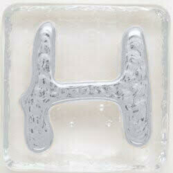 2.5" Letter H - Platinum