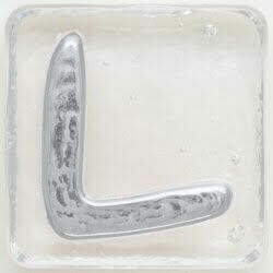 2.5" Letter L - Platinum