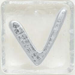 2.5" Letter V - Platinum