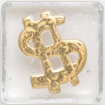 3" Money Sign ($) - Gold