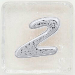 2.5" Number 2 - Platinum