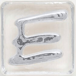 2.5" Letter E - Platinum