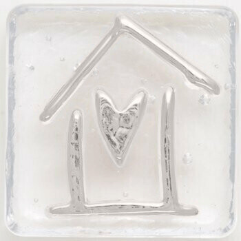 3" Heart in House - Platinum