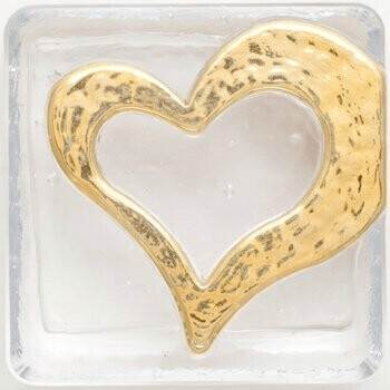 3" Boxed Heart - Gold