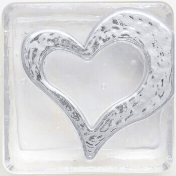 3" Boxed Heart - Platinum