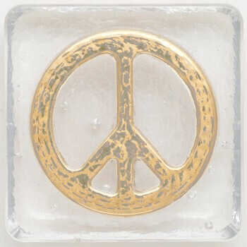 3" Peace Sign - Gold