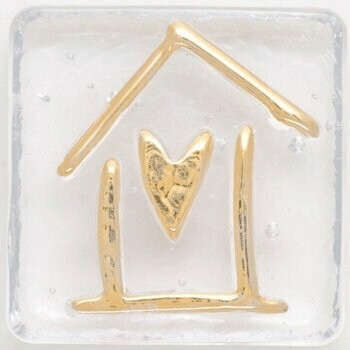 3" Heart in House - Gold