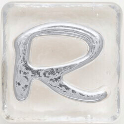 2.5" Letter R - Platinum