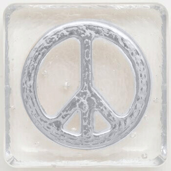 3" Peace Sign -  Platinum