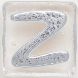2.5"Letter Z- Platinum