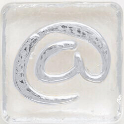 2.5" At Sign (@) - Platinum