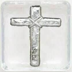 3" Christian Cross - Platinum