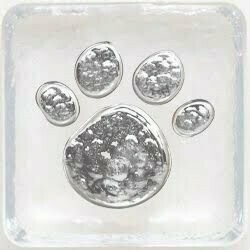 3" Paw Print - Platinum