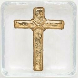 3" Christian Cross - Gold