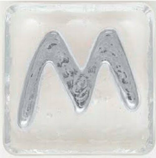 2.5" Letter M - Platinum
