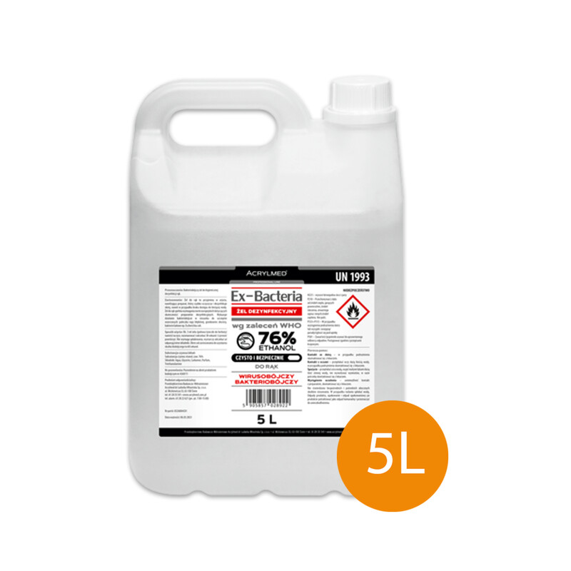 Płyn do dezynfekcji rąk Ex–Bacteria Acrylmed | 5L