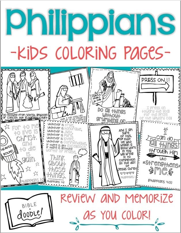 KIDS - Philippians coloring pages for kids