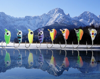 Tungsten Ice Jig Flat Bottom Yellow Ninja