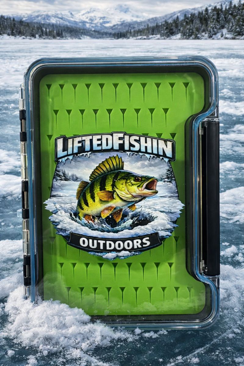 LF Ice Jig Box With Ice Perch