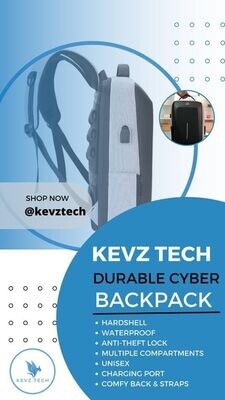 Cyber Backpack | Hardshell Anti-theft Backpack - Kevz Tech