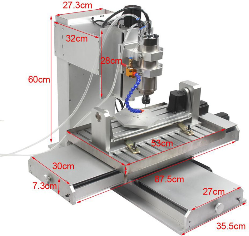 Mini CNC 5 axis Machine HY-6040 with PC and fully assembled in the UK and  inspected.