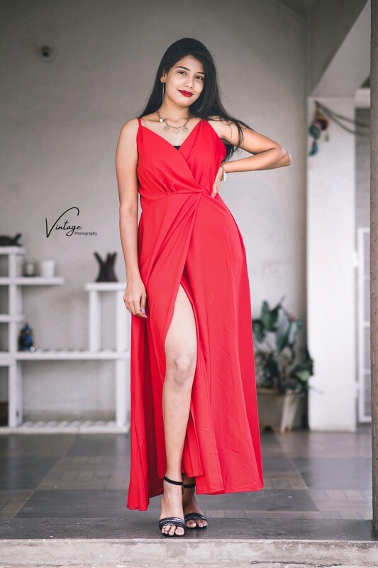 Cami Side Slit Gown